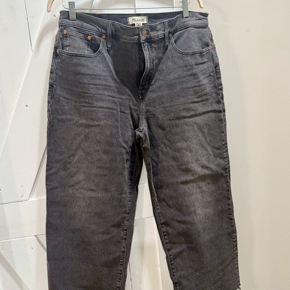 Madewell Perfect Vintage Wide Leg Crop Jean in Bentley Wash - Size 32